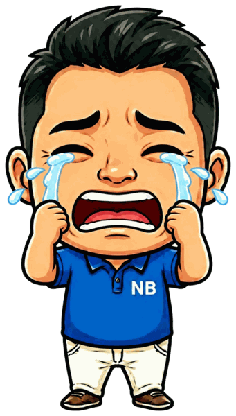 泣いているNOBU