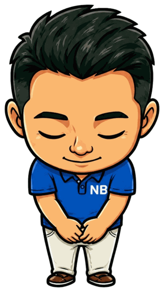 お辞儀するNOBU